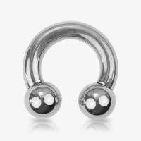 Piercing Ferradura 10mm em Aço Cirúrgico Prateado