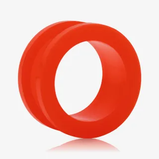 Alargador de Acrílico Vermelho com rosca e acabamento liso