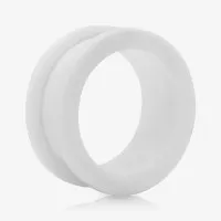 Alargador de Acrílico Branco com Rosca | Leve e Resistente