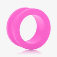 Alargador de Acrílico Rosa Médio com Rosca e Conforto