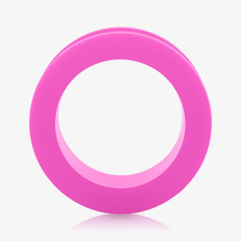 Alargador de Acrílico Rosa Médio - Rosca - Acrílico