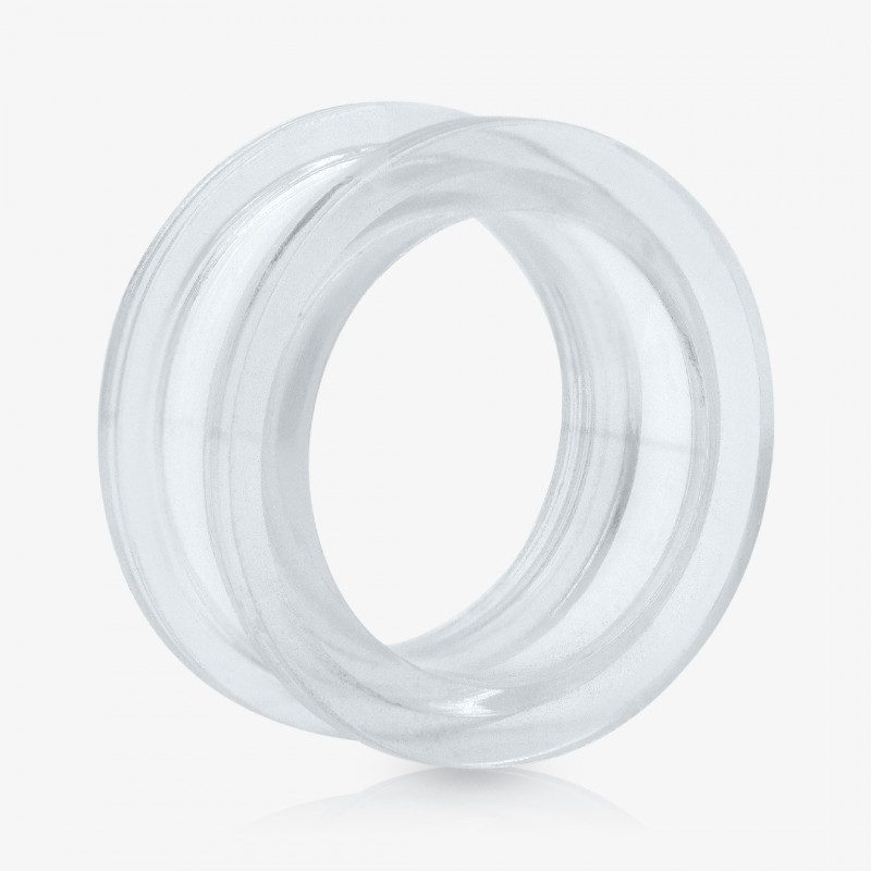 Alargador de Acrílico Transparente com rosca interna e acabamento liso