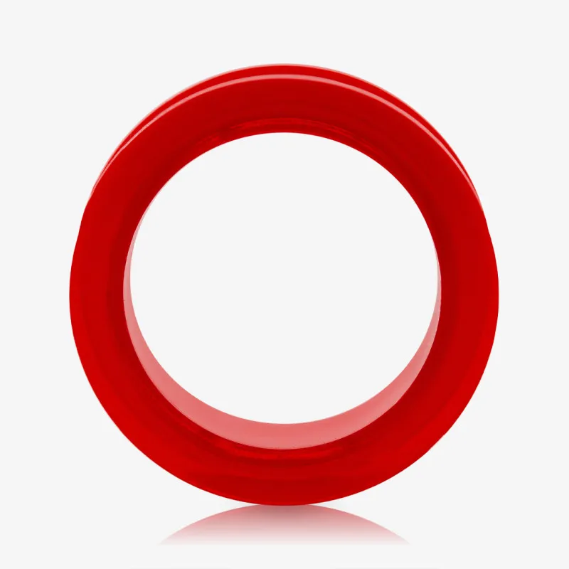 Alargador de Acrílico Vermelho Translúcido - Rosca - Acrílico