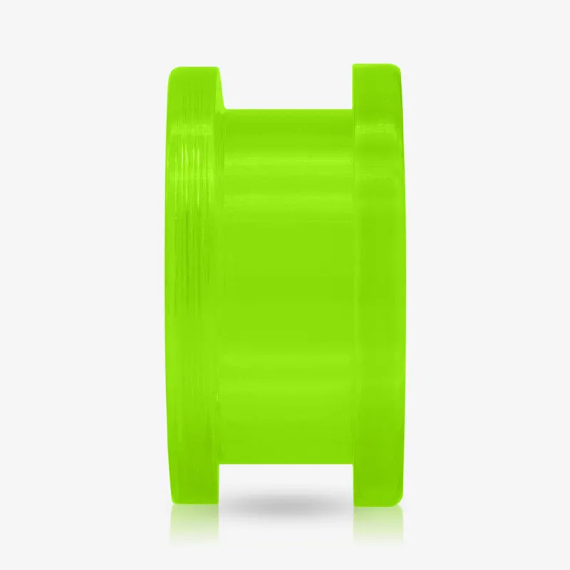 Alargador de Acrílico Verde Translúcido - Rosca - Acrílico