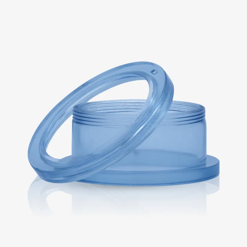 Alargador de Acrílico Azul Claro Translúcido - Rosca - Acrílico