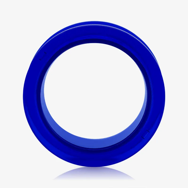 Alargador de Acrílico Azul Escuro Translúcido - Rosca - Acrílico