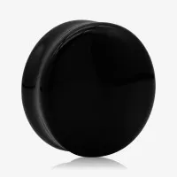 Plug de Acrílico Convexo Preto para Alargador