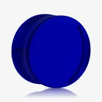 Plug de Acrílico Azul Translúcido com Design Convexo