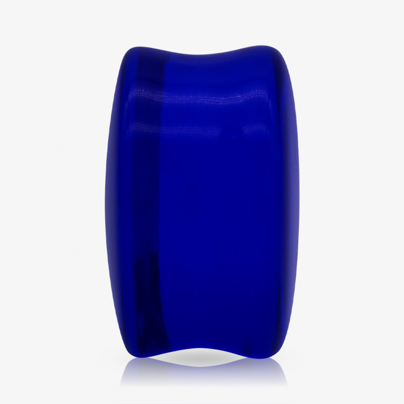Plug de Acrílico Azul Translúcido - Convexo - Acrílico