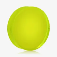 Plug de Acrílico Verde com Design Translúcido Convexo