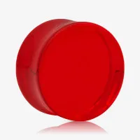 Plug Acrílico Vermelho Translúcido Fechado e Reto – ALARGS