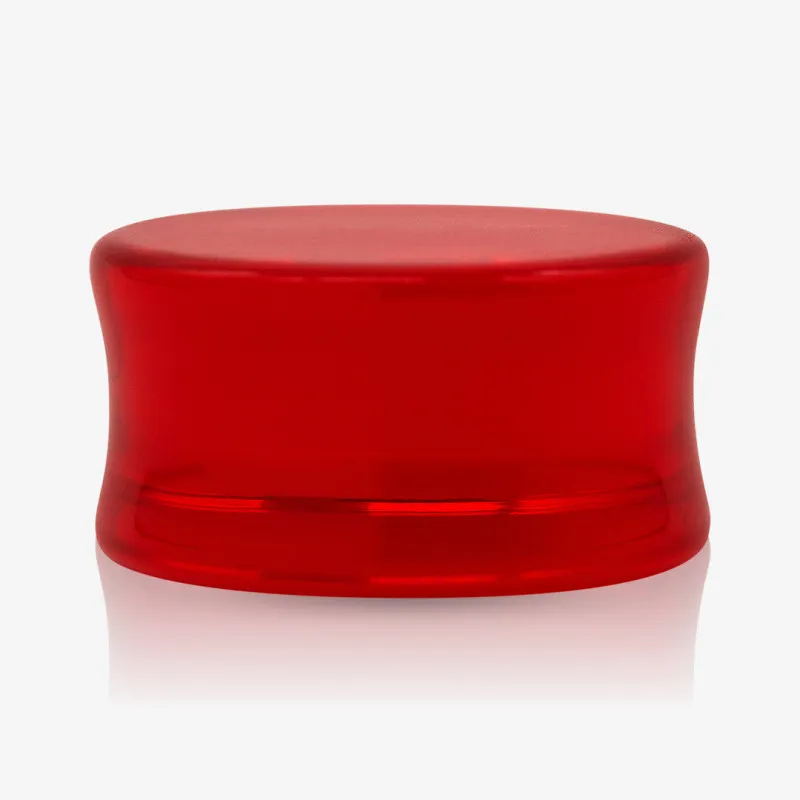 Plug Acrílico Vermelho Translúcido Fechado Reto - Acrílico