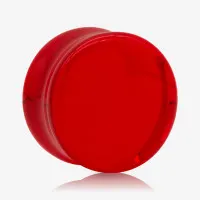 Plug de Acrílico Vermelho Translúcido com Acabamento Convexo
