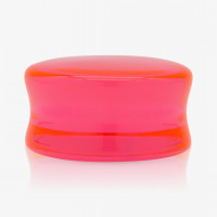 Plug de Acrílico Rosa Translúcido - Convexo - Acrílico