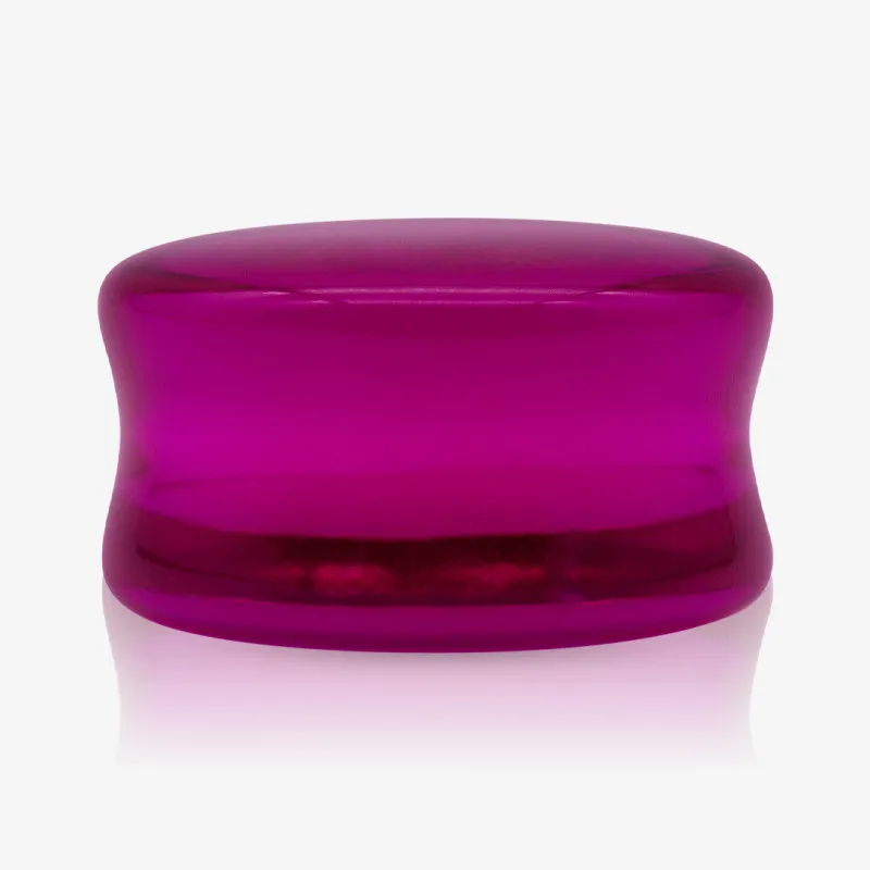 Plug de Acrílico Violeta Translúcido - Convexo - Acrílico