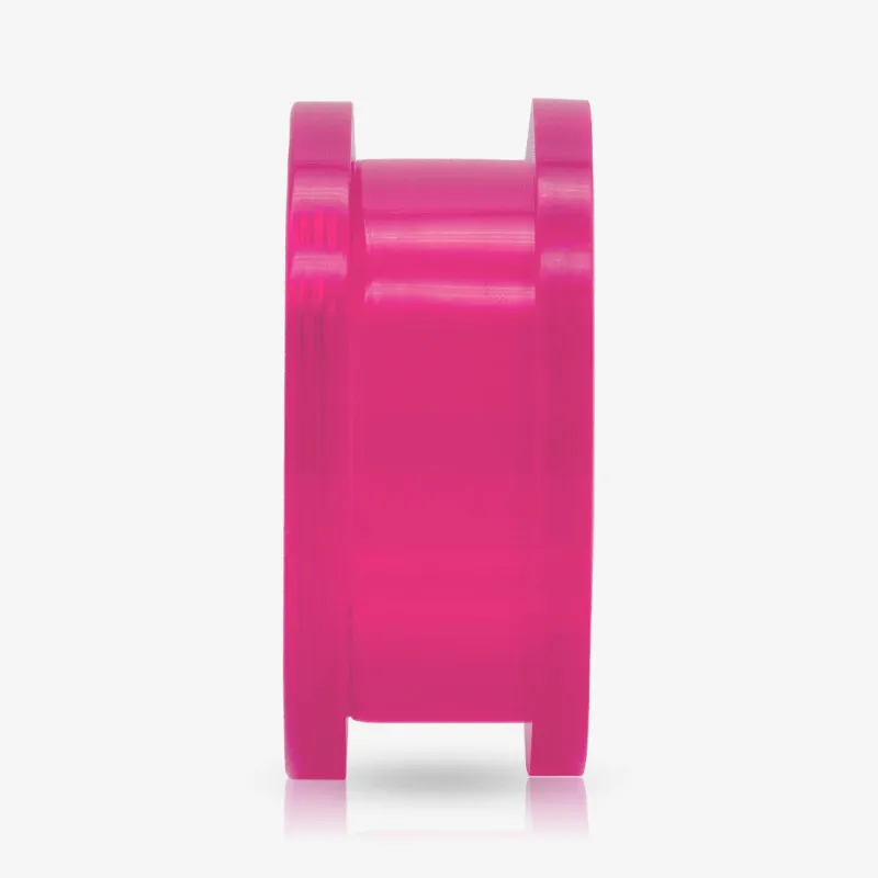 Alargador de Acrílico Rosa Médio Translúcido - Rosca - Acrílico