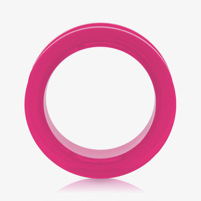 Alargador de Acrílico Rosa Médio Translúcido - Rosca - Acrílico