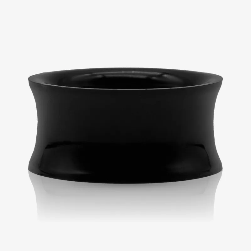 Alargador de Acrílico Preto - Flangeado - Acrílico