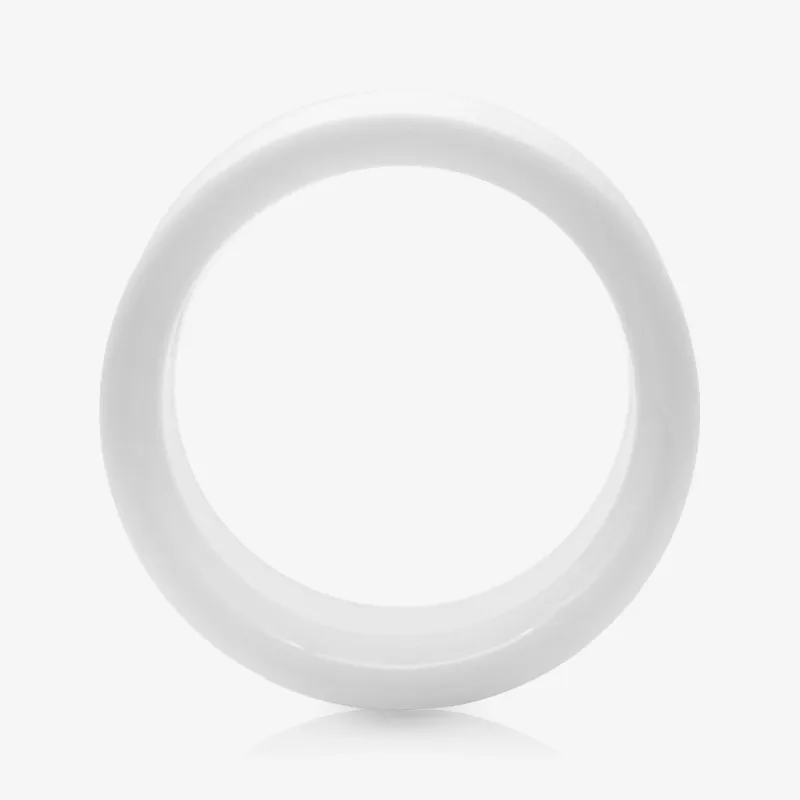 Alargador de Acrílico Branco - Flangeado - Acrílico