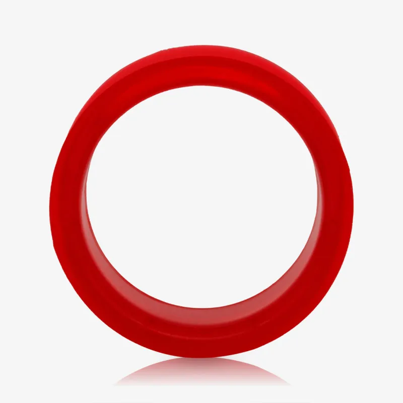 Alargador de Acrílico Vermelho Translúcido - Flangeado - Acrílico