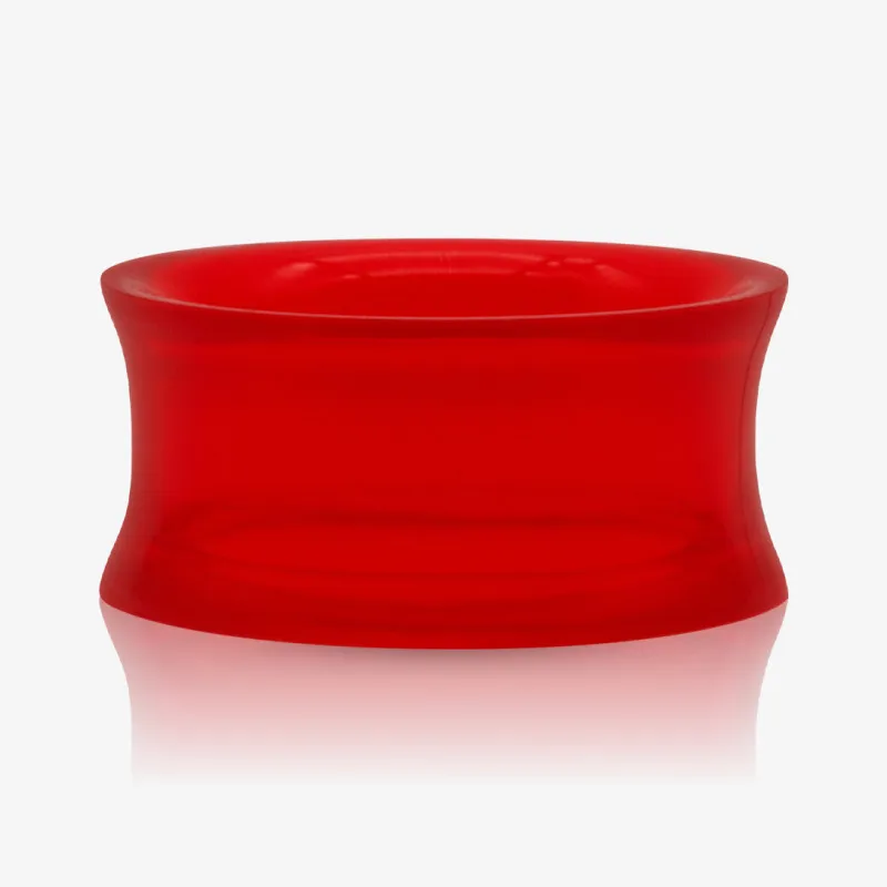 Alargador de Acrílico Vermelho Translúcido - Flangeado - Acrílico