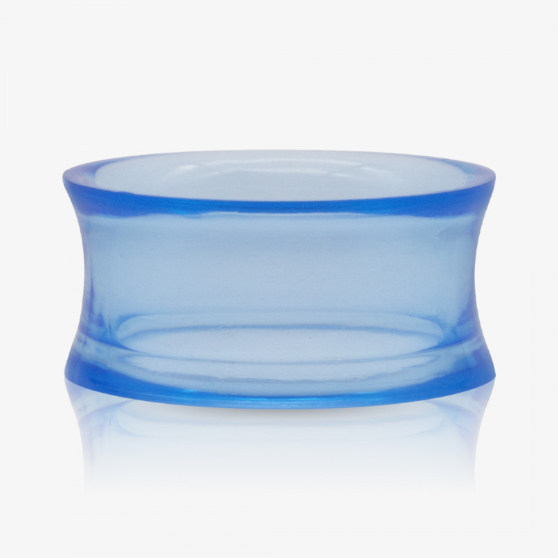 Alargador de Acrílico Azul Translúcido - Flangeado - Acrílico