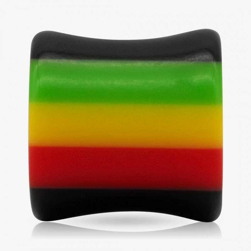 Plug de Acrílico Colorido - Reggae - Acrílico