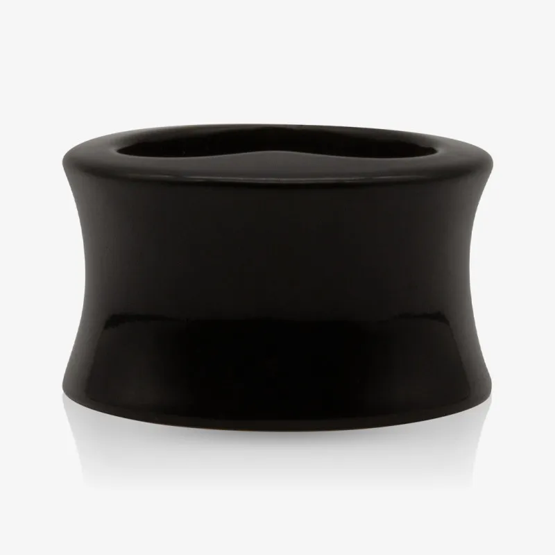 Plug de Acrílico Preto - Redondo com Coração - Acrílico