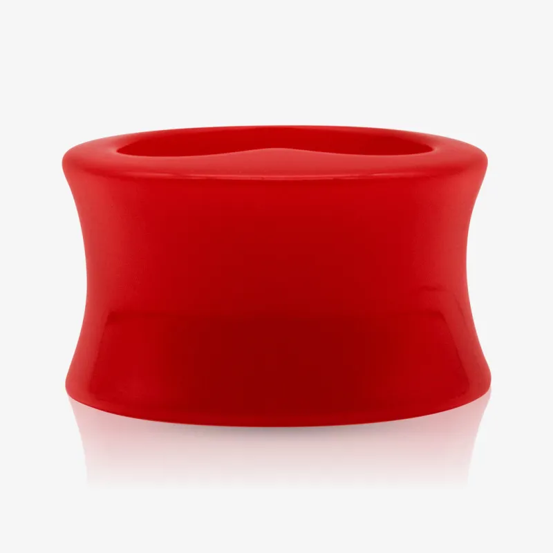 Plug de Acrílico Vermelho - Redondo com Coração - Acrílico