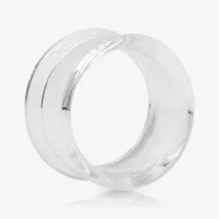 Alargador de Acrílico Transparente Flangeado Vazado