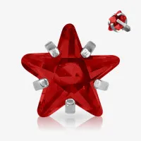 Estrela de Zircônia Vermelha para Base Microdermal