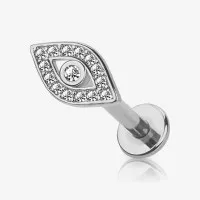 Piercing Labret Amuleto com micro zircônias delicadas