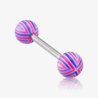 Piercing língua listras em aço cirúrgico com estilo marcante