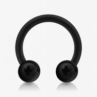 Piercing ferradura acrílico leve e estiloso preto