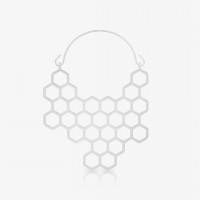 Brinco Colmeia Unidade com Design Geométrico Moderno