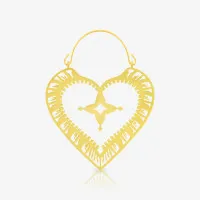 Brinco Dourado Coração Unidade com Design Elegante e Atual