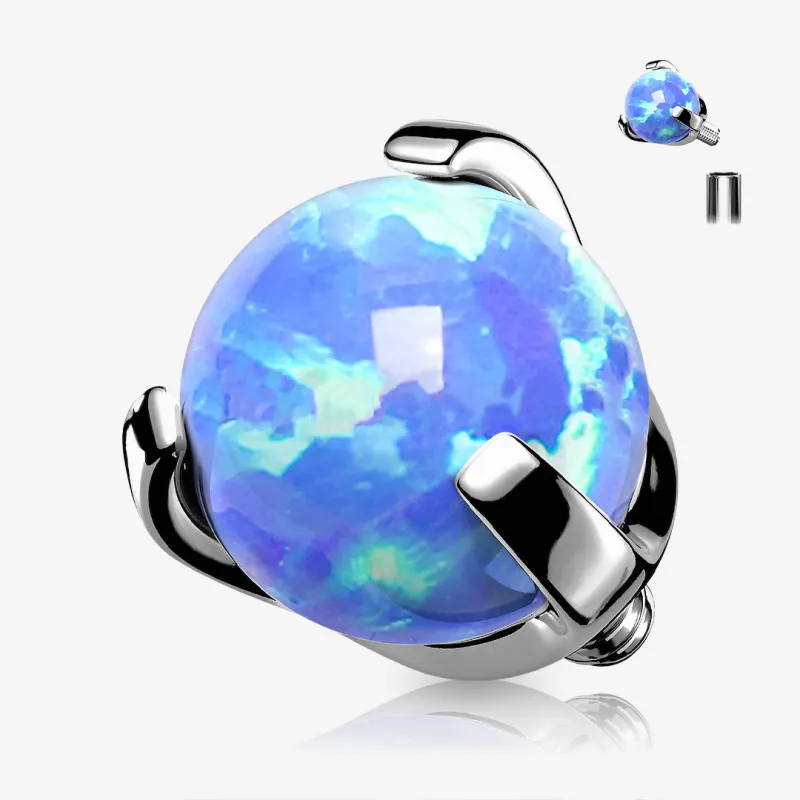 Opala Cravada Base Microdermal em Aço Cirúrgico