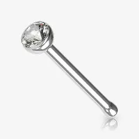 Piercing Nariz Reto Strass com brilho em aço cirúrgico