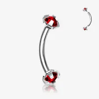 Piercing Curvo Zircônia com Design Moderno e Colorido