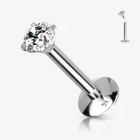 Piercing Labret Zircônia com brilho sofisticado e resistente