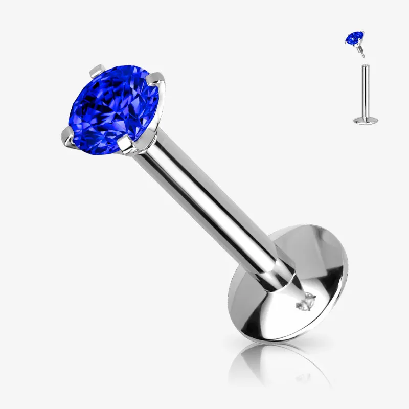 Piercing Labret de Aço Cirúrgico - Zircônia Ponto de Luz - Piercings Labret / Monroe