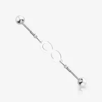 Piercing Cartilagem Pêndulo com símbolo do infinito