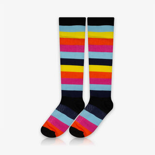 Meia Cano Super Alto Listrada Colorida 2 - Meias Divertidas