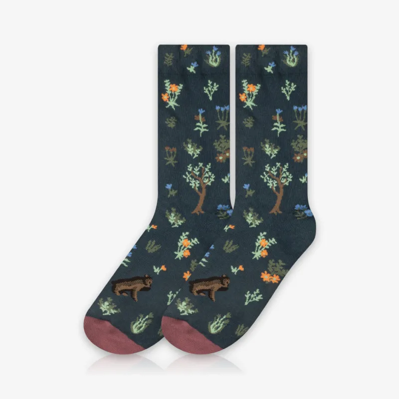 Meia Cano Alto Noite na Floresta - Meias Divertidas