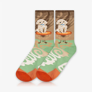 Meia Cano Alto Poodle e Dachshund - Meias Divertidas