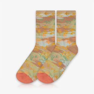 Meia Cano Alto Folhas de Outono - Meias Divertidas