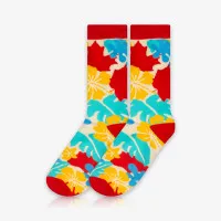 Meia Cano Alto Floral Clara é na ALARGS