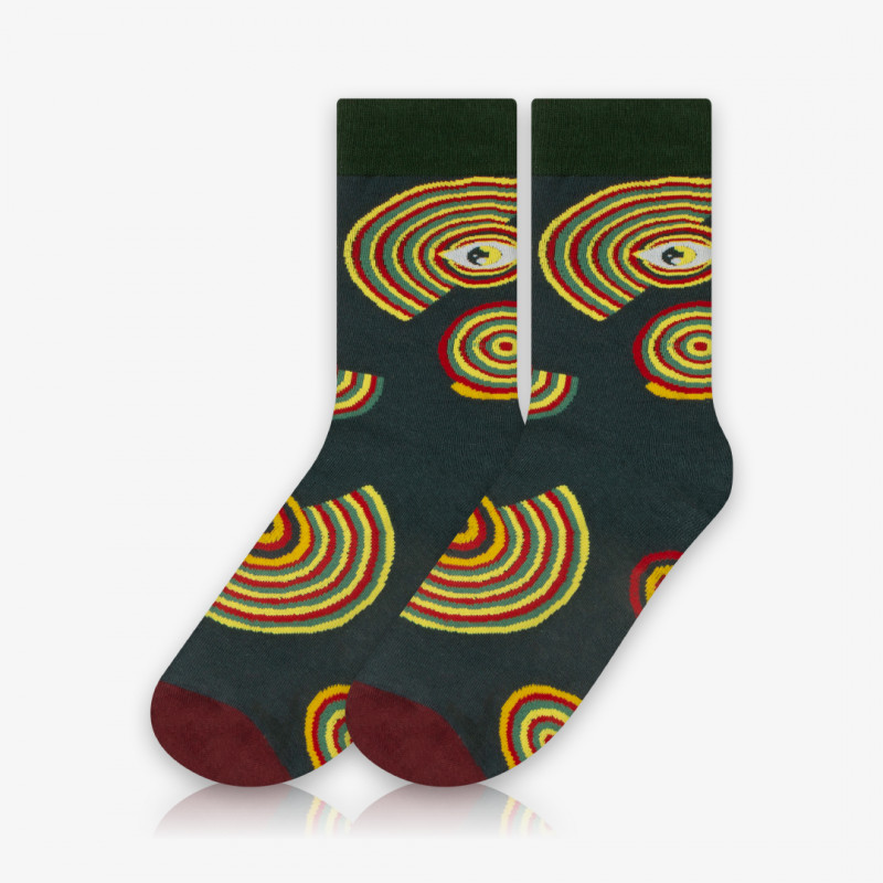 Meia Cano Alto Padrões Geométricos 4 - Meias Divertidas