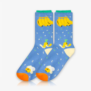 Meia Cano Médio Bananinhas - Meias Divertidas
