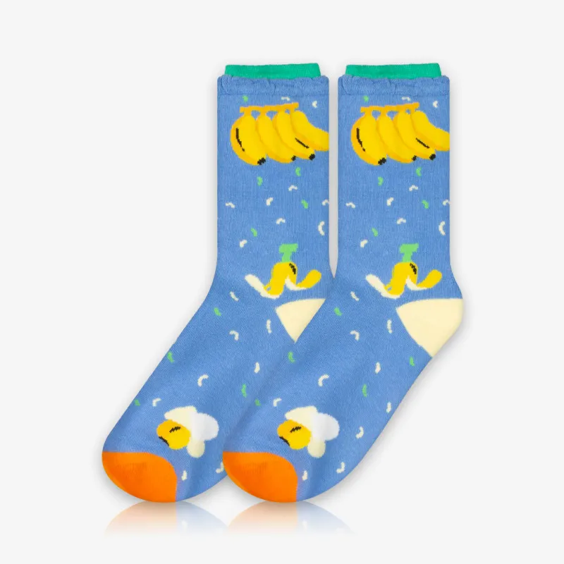 Meia Cano Médio Bananinhas - Meias Divertidas